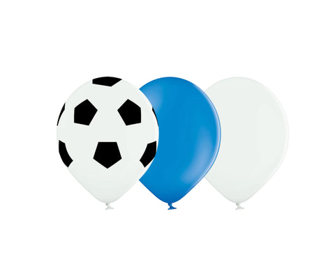 10 pack of 12" Football, Blue & White Latex Balloons - Finland & Scotland Flags