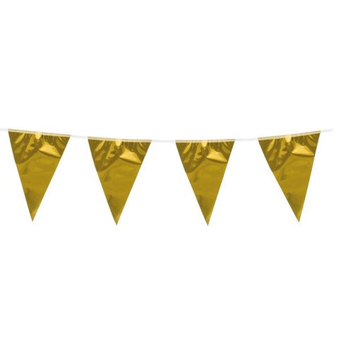 Metallic Gold Flag Bunting | 10m