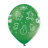 Latex Merry Christmas Balloons | 12" | Pack of 6