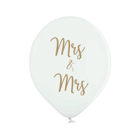 Latex Preprinted Mrs & Mrs Balloons | 12"