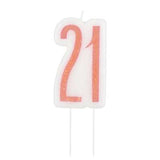 Multiple Age Designs - Glitz Rose Gold Double Number Candles