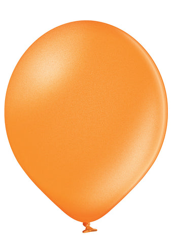 Latex Metallic Orange Balloons |  12"