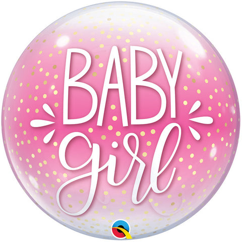 Bubble Message - Baby Girl Confetti Dots Balloon | 22"