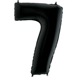 Foil Numbers Metallic Black Balloons | 26"