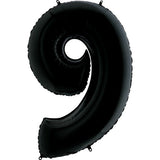 Foil Numbers Metallic Black Balloons | 26"