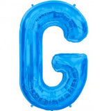 Foil Letters Metallic Blue Balloons | 34"