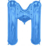 Foil Letters Metallic Blue Balloons | 34"