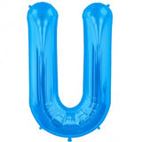 Foil Letters Metallic Blue Balloons | 34"