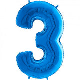 Foil Numbers Blue Balloons | 26"