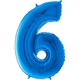 Foil Numbers Blue Balloons | 26"