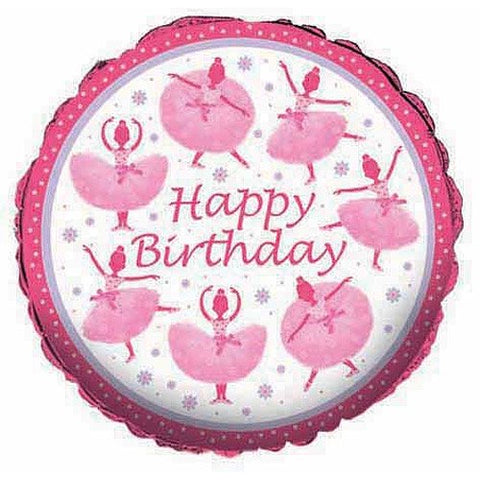 Ballerina Happy Birthday Foil Balloon  | 18" | S40