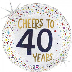 Cheers to 40 Years Foil Balloon | S40