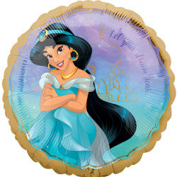 Foil Round Disney Princess Once Upon a Time Jasmine Birthday Balloon | 18"