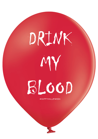 Latex Preprinted "Drink my Blood" Balloons | 12"| 10 Pack