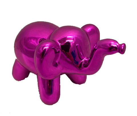 Small Pink Balloon Elephant Ornament