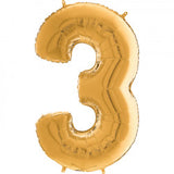 Foil Numbers Bronze Gold Balloons | 26"