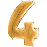 Foil Numbers Bronze Gold Balloons | 26"