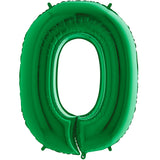 Foil Numbers Metallic Green Balloons | 40"