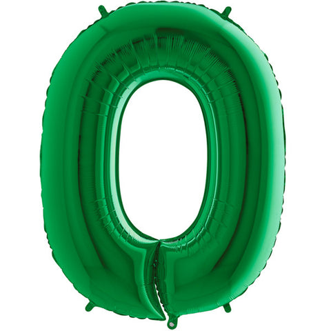 Foil Numbers Metallic Green Balloons | 40"