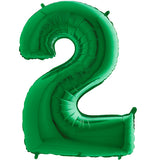 Foil Numbers Metallic Green Balloons | 40"