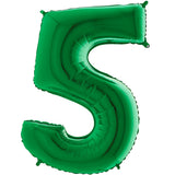 Foil Numbers Metallic Green Balloons | 40"