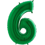 Foil Numbers Metallic Green Balloons | 40"