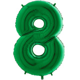 Foil Numbers Metallic Green Balloons | 40"