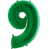 Foil Numbers Metallic Green Balloons | 40"
