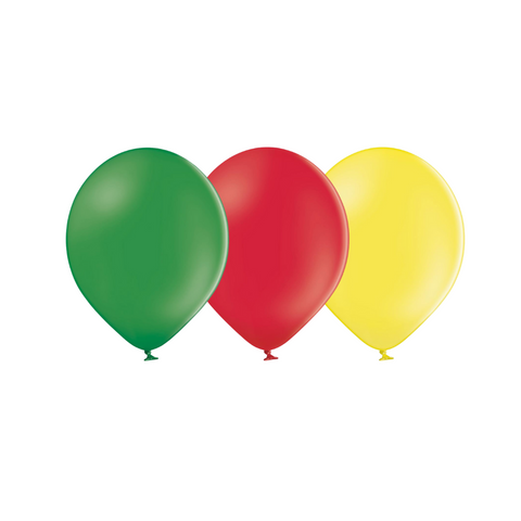 Green, Red & Yellow Latex Balloons - Cameroon Flag