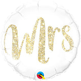 Mrs & Mrs Options - Foil Round Gold Glitter Balloons | 18"