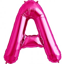 Foil Letters Metallic Pink Balloons | 34"