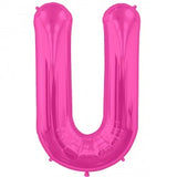 Foil Letters Metallic Pink Balloons | 34"