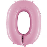 Foil Numbers Pale Pink Balloons | 26"