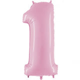 Foil Numbers Pale Pink Balloons | 26"