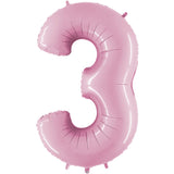 Foil Numbers Pastel Pink Balloons | 40"