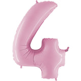Foil Numbers Pastel Pink Balloons | 40"