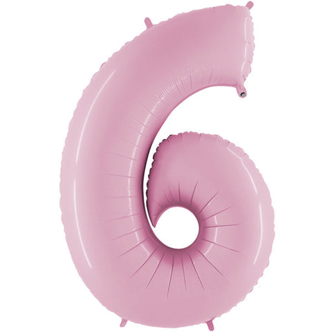 Foil Numbers Pastel Pink Balloons | 40"