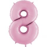 Foil Numbers Pale Pink Balloons | 26"