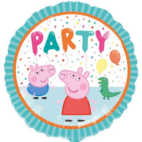 Foil Round Peppa Pig and George Party Balloon | 18"