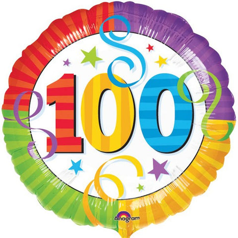 Perfection 100 Colourful Birthday Foil Balloon | 18"