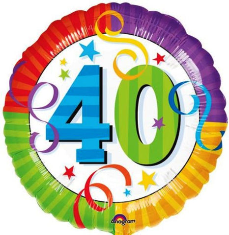 Perfection 40 Colourful Birthday Foil Balloon | 18"
