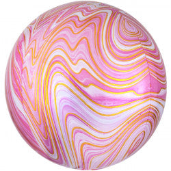 Pink Marble Orbz Balloon | 15"