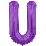 Foil Letters Metallic Purple Balloons | 34"