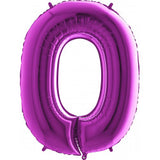 Foil Numbers Purple Balloons | 40"