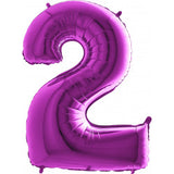 Foil Numbers Purple Balloons | 40"
