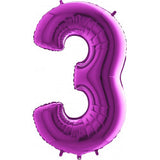 Foil Numbers Purple Balloons | 40"