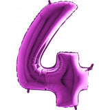 Foil Numbers Purple Balloons | 40"