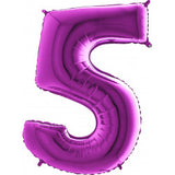 Foil Numbers Purple Balloons | 40"