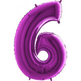 Foil Numbers Purple Balloons | 40"