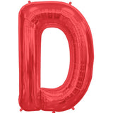 Foil Letters Metallic Red Balloons | 34"